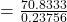  = \frac{70.8333}{0.23756}