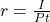 r = \frac{I}{Pt}