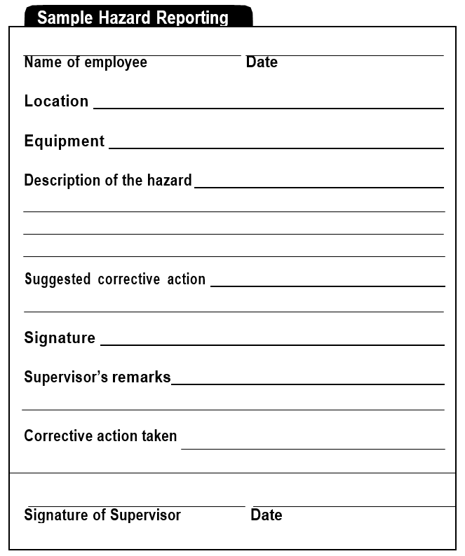 Hazard Reporting Form